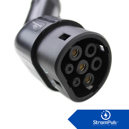 StromPuls Type 2 Ev Charger only Gun Type 2 for Output Upto 16A -32 Amp| Ev Charger Connector | IP65|Black|Car Ev Type 2 Female Plug (Only Gun Without Cable)